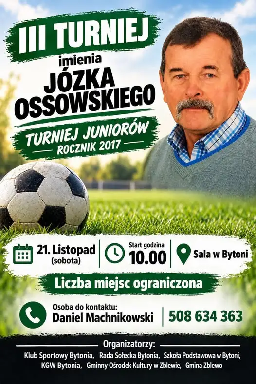 Turniej juniorów rocznik 2017 w Bytoni – Sokół Zblewo zagra w sobotę
